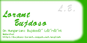lorant bujdoso business card
